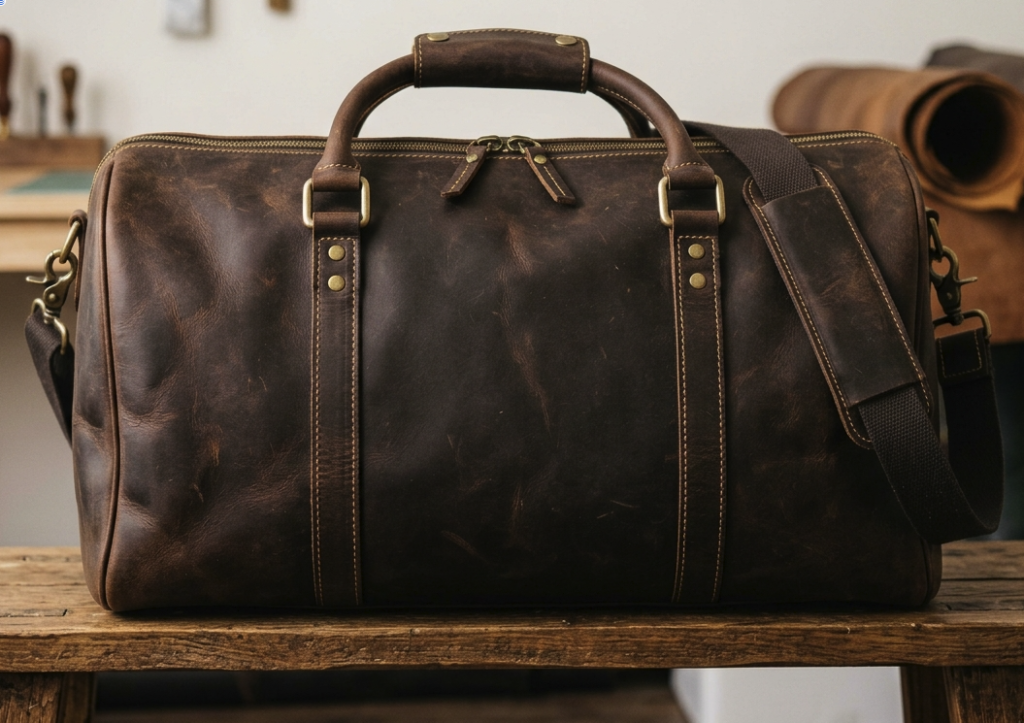 The JOMO basic leather duffel